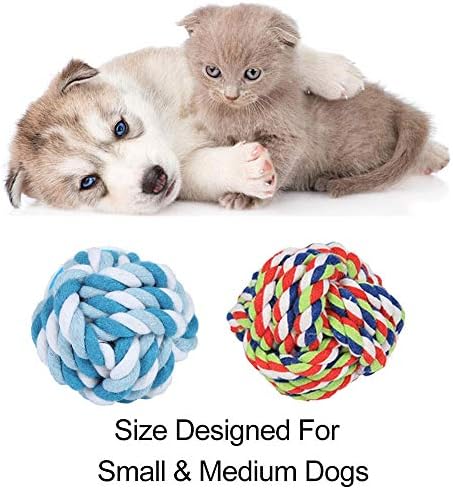 Dog Rope Ball 2Pack - Medium Breeds Knot Ball Rope Toys