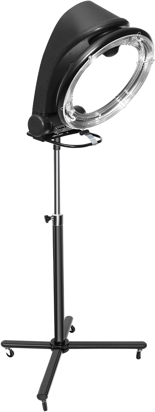 3 in 1 Professional Orbiting Hair Dryer, 110V 950W Adjustable Height Temperature and Time Salon Standing Hair Dryer Infrared Hair Color Processor with Rolling Base for Salon Home Hair Care