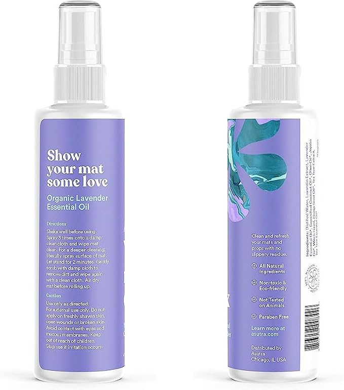 ASUTRA Yoga Mat Cleaner Spray Variety Pack (Lavender, Eucalyptus, Citrus), 4 fl oz Each (Pack of 3) - No Slippery Residue, Organic Essential Oils, Deep-Cleansing for Fitness Gear & Gym Equipment