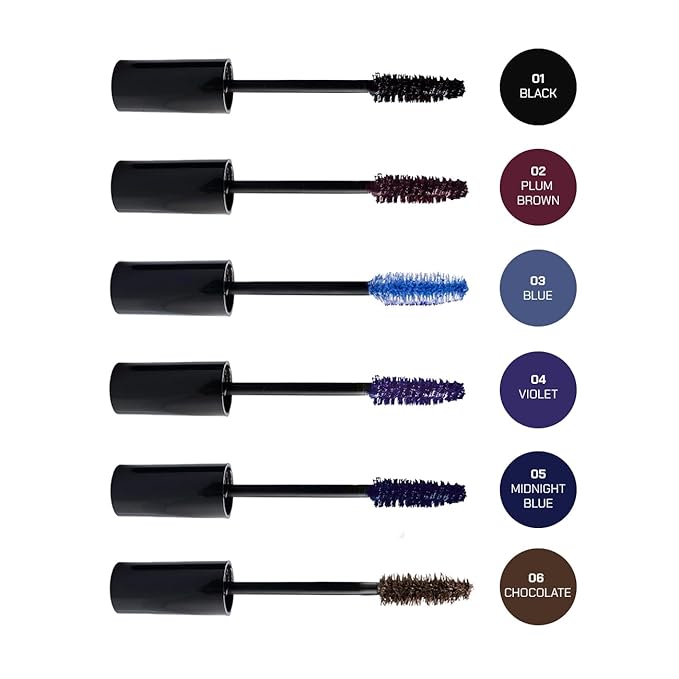 Radiant Professional Lengthening Mascara with silicone brush – Smudge-Proof Curl Mascara Volume and Length for Sensitive Eyes, Cruelty Free, Ideal for Mature & Young Women, 0.43 oz (01 Black)