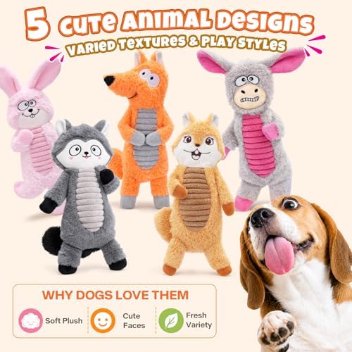 No Stuffing Dog Squeaky Toys Dogs Love These!