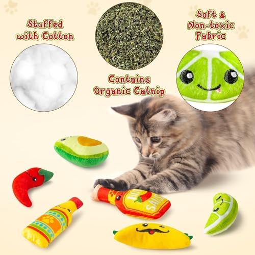 L1rabe Mexican Catnip Stuffed Toys for Cats, for Kitty Lover