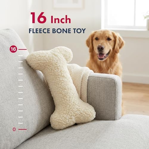 Pet lou Dog Fleece Bone Chew Toy, 16"