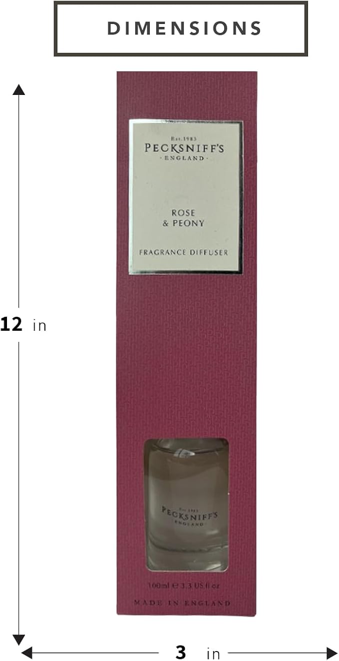 Pecksniff's Rose & Peony Diffuser | 200 ml/6.76 Fl Oz