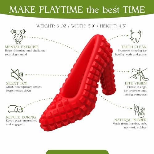 Treat Dispensing Chew Shoe Interactive Puzzle Toys - Dog Chew Enrichment Toys for Aggressive Chewers, Boredom Relief and Brain Stimulating Game Keeps Small Medium Dogs Engaged