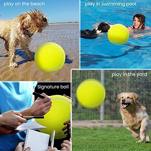 9.5" Large Dog Tennis Balls, 2 Pack Interactive Fetch Toy Ball