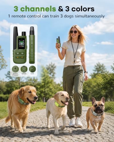 Shock Collar for Dogs 3 Pack - 4500FT Dog Training Collar with Remote