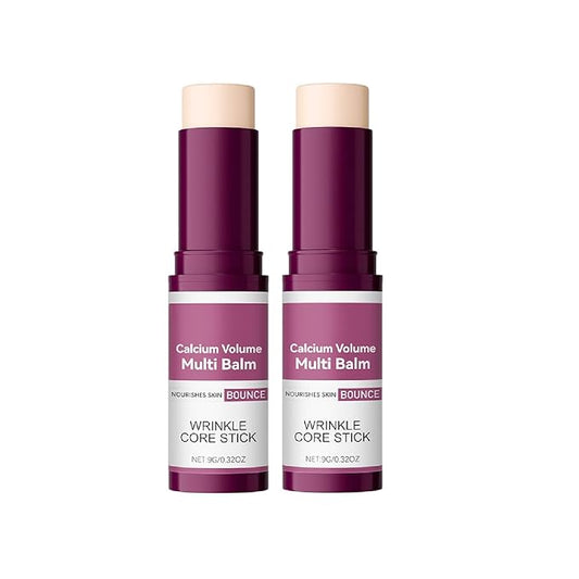 2 Pcs Calcium Multi Balm Stick,Anti-aging Firming & Sagging Wrinkle Care Collagen Calcium Multi Balm Stick.