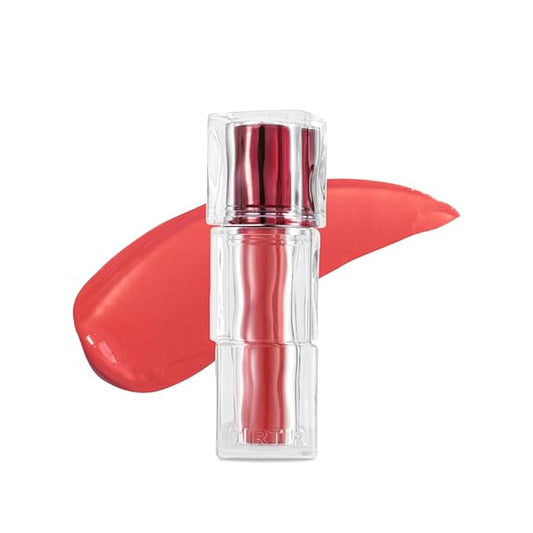 TIRTIR [*Mini Size Waterism Tinted Lip Gloss #16 Tangering, 0.06 Fl Oz – Kiss Ready Lipgloss, 12H Long Lasting Non Sticky Natural Tinted Glow Korean Multiuse Cheek and Lip Tint for Women gift