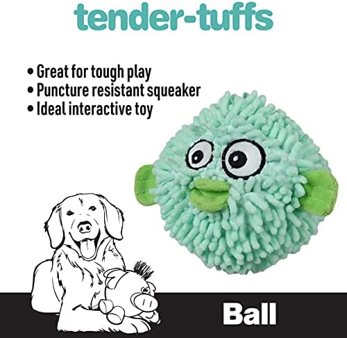 SmartPetLove Snuggle Puppy Tender-Tuffs Ball Dog Toy, Plush Pufferfish