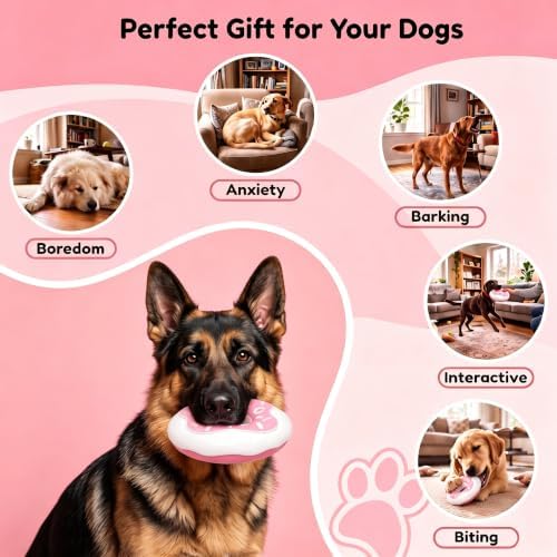 Squeaky Dog Chew Toys, Interactive Tough Indestructible Dog Toys for Aggressive Chewers, Medium to Large Dogs, Indoor & Outdoor Use