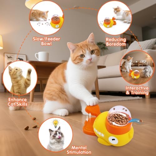 Interactive Cat Treat Puzzle Dispenser