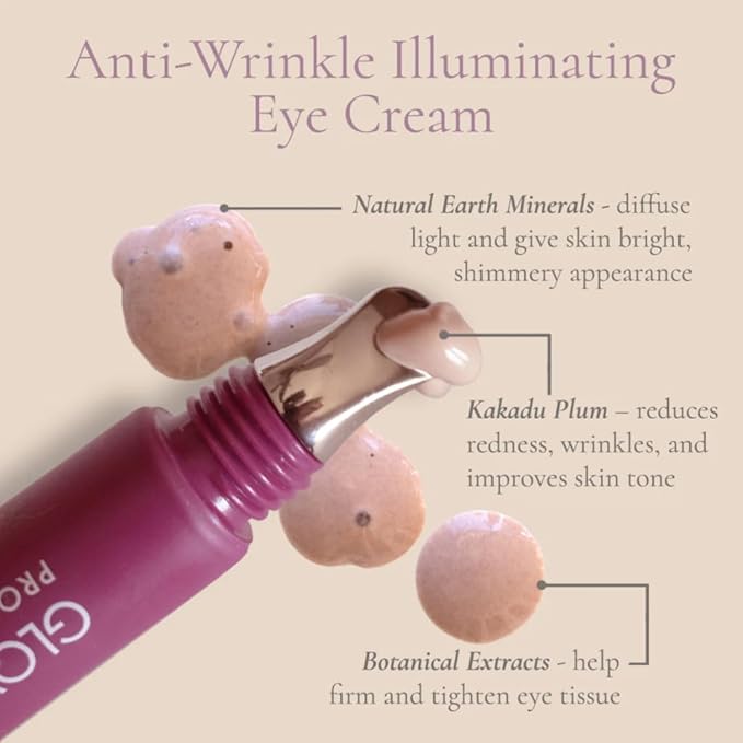 Glowbiotics Anti-Wrinkle Illuminating Eye Cream: Reduces Dark Circles, Puffy Eyes, Fine Lines & Wrinkles, With Probiotics & Antioxidants, 0.5 Fl Oz