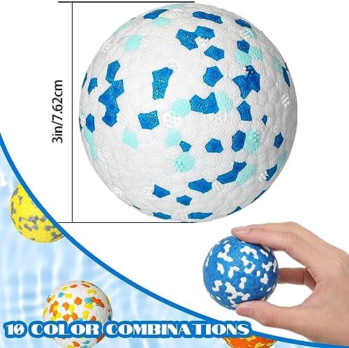 Lenwen 10 Pcs Dog Balls for Aggressive Chewers, 3 Inch, Bright Color