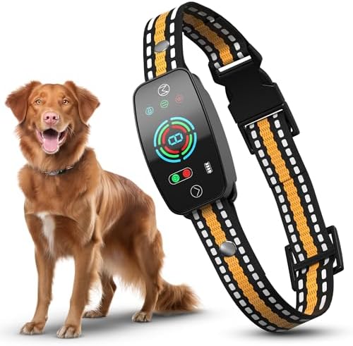 Barez Smart Bark Collar for Small, Medium & Large Dogs - Rechargeable Anti Barking Device with AI Detection, Beep, Vibration, Safe Shock, Waterproof, On Screen Safety Lock