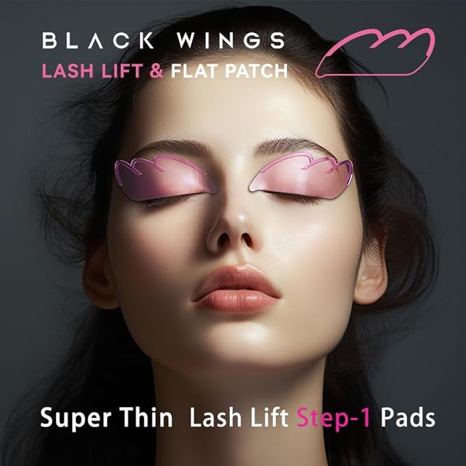 Korean Eyelash Perming Curler Lift Pads Eyelash Perm Pads Rods for LashLift Silicone for Eyelashes Makeup Beauty Tool Permanent (Wing)