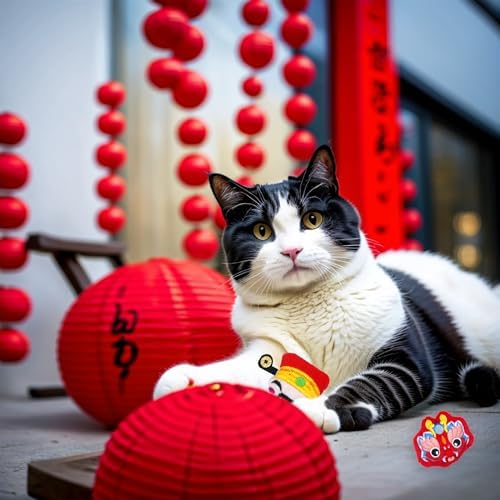 Lunar New Year Cat Catnip Toys for Indoor Cats 6 Pack