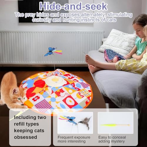 Interactive Cat Toys for Indoor Cats, Kitten Toys for Indoor Kittens,Yellow