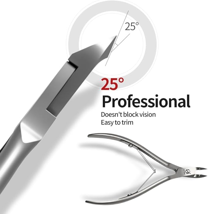 IVON Salon-Quality Cuticle Trimmer, Premium Stainless Steel Cuticle Cutter for Tiny Areas, Professional Manicure Nail Care Tool
