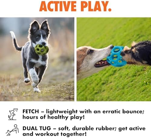 Max Fusion Helix Dog Toy, Medium, Green, Made with Nike Grind