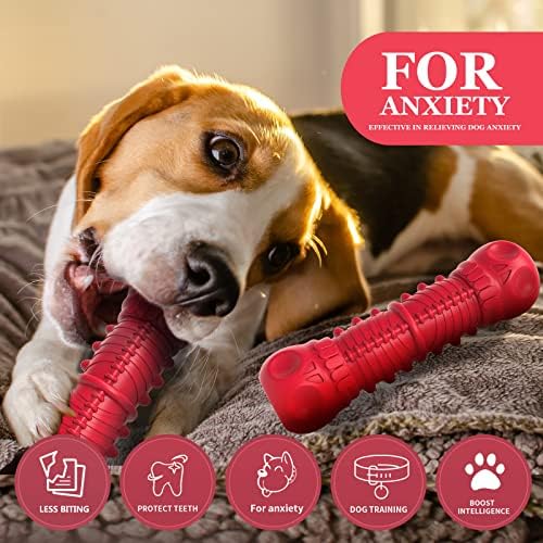 ZIKATON Dog Squeaky Toys for Aggressive Chewers, Durable Chew Toys for Large Medium Breed Dog, Dog Toys, Tough Durable Dogs Toys with Natural Rubber (Pack of 2)