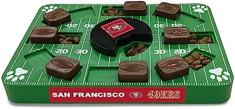Pets First NFL SAN Francisco 49ERS Puzzle, Interactive Dog Treat Puzzle Toy