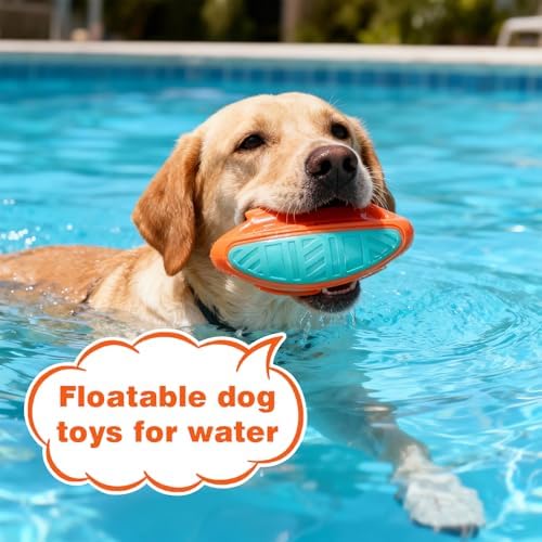 Dog Chew Toy – Durable Silicone Squeaky Toy for Dogs, Interactive Puppy Teething Toy, Dental Cleaning Chew & Fetch Toy for Small Medium Large Dogs