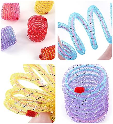 5 Pack Flexible Cat Hose Spring Toy, Colorful Interactive Cat Toy for Indoor Cats, BPA-Free Plastic Coil Spiral Springs for Kitty Pets,to Swat, Bite, Hunt (Random Color)
