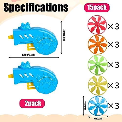 FOIMAS 17pcs Cat Fetch Toy,Cat Palying Tracking Interactive Toys with Flying Propellers for Cat Kitten Indoor and Outdoor Chasing Training Hunting Chasing Supply
