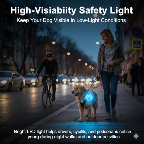 2-in-1 Dog Location Tracker Light Compatible with Apple Find My (iOS Only), Waterproof LED Dog Collar Light, 4 Light Modes, Dual Safety Protection, No Subscription (Green)