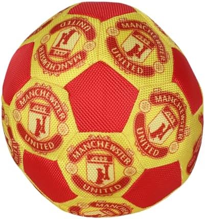 Manchewster United Soccer Ball– Luxurious Parody Plush Dog Toy with Squeaker, Premium Fabric, Embroidered Details, Designer-Inspired Chew Toy, Fun Gift for Large Dogs & Dog Lovers