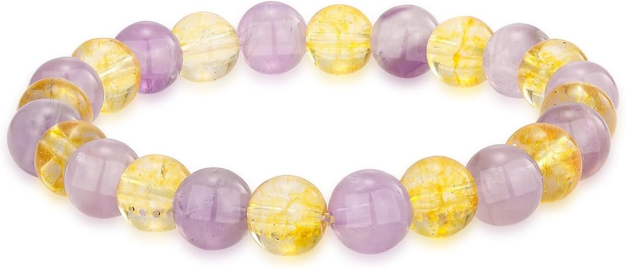 Crystal Vibe 8mm Beaded Bracelets For Women Men - Healing Crystal Bracelet - Adjustable Size