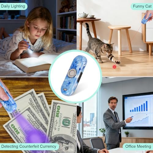 TBTeek Cat Toy, Finger Rotatable, 3 Modes, 5 Fun Patterns | Rechargeable, Portable Dog Cat Toy for Indoor Cats Chasing Exercise