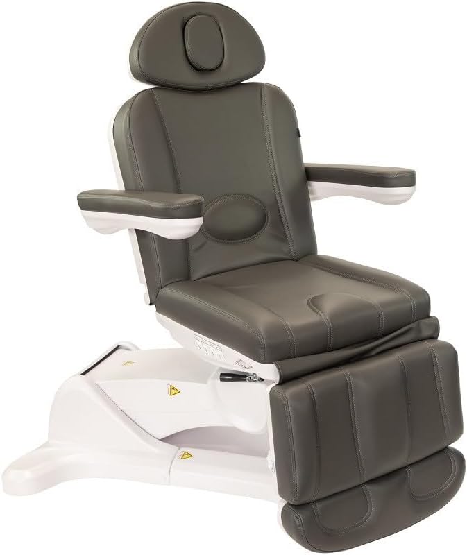 Silver Fox - Spa Chair for Esthetician, Electric Facial Bed with 240° Rotation, 4 Motors, and Adjustable Headrest, Professional Medical Spa Exam Chair - 2246B, (White)