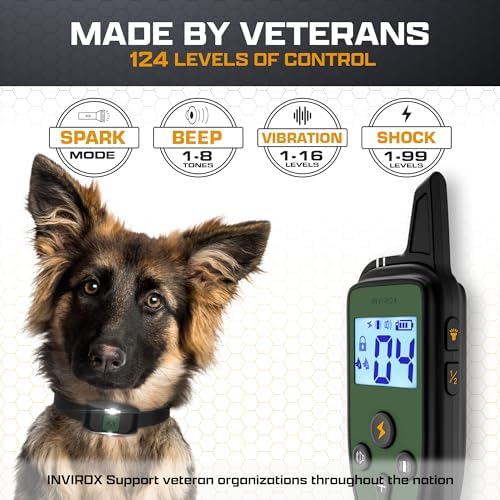 INVIROX Dog Training Collar with Remote, Shock Collar for Dogs 3300ft Range