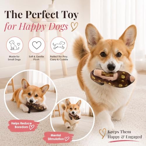 Dog Diggin Designs Chewy Vuiton Squeaky Plush Dog Shoe Toy | Luxury-Inspired Parody Designer Heel with Squeaker, Soft Plush Fashion Dog Toy – High Heel Essentials