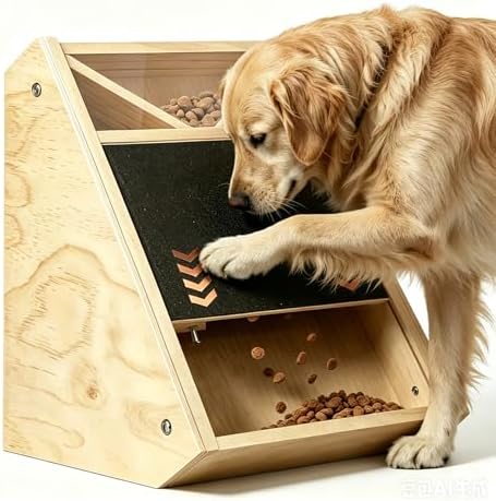 Dog Nail Scratch Board with Treat (Pine Natural Finish)