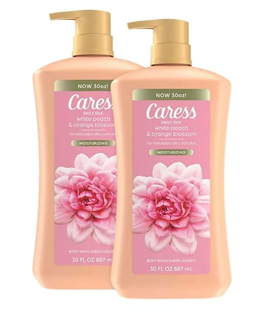 Caress Daily Silk Hydrating Body Wash, White Peach & Orange Blossom (30 fl. oz, 2 pk), Pink