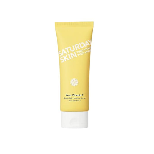Saturday Skin Yuzu Vitamin C Sleep Mask Regenerist Retinol Ultra Rich Face Moisturizer Cream Smooth Skin and Reduce Wrinkles Ideal for All Skin Types 50ml(Tube)