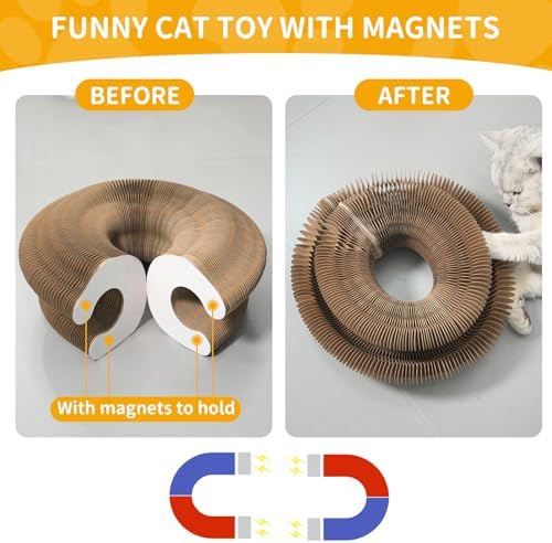 Magic Organ Cat Toy Foldable Cardboard Cat Scratcher, 2 Pack