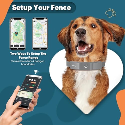 GPS Wireless Dog Fence, Electric Fence System with Training Collar