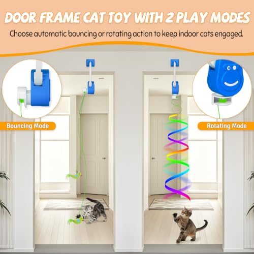 Door Frame Cat Toy for Indoor Cats, Automatic Hanging Toy