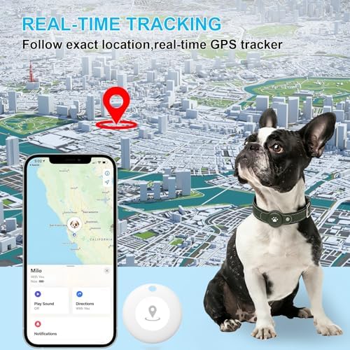 New GPS Tracker for Dogs: Smart Pet Collar with Real-Time Tracking,No Monthly Fee/Subscription (iOS & Android) Waterproof, Anti-Lost,365-Day Long Battery Life GPS Tracker Dog Collar(Tracker Included)