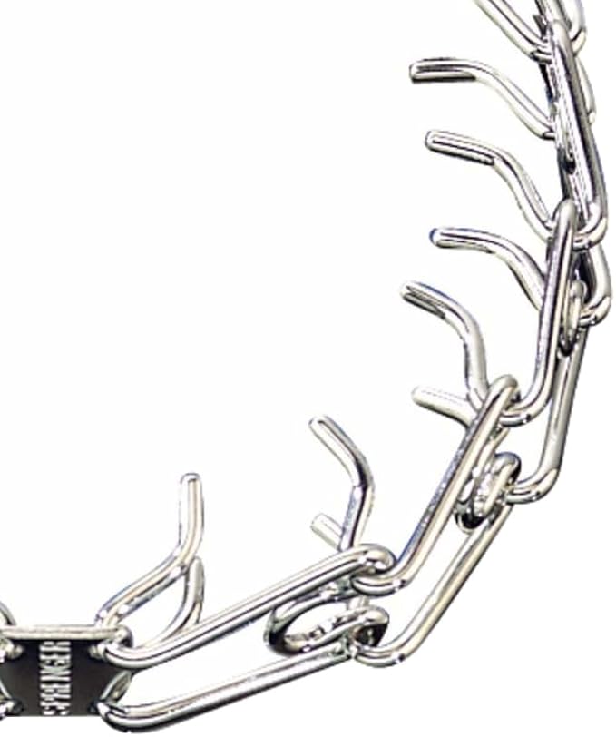 Herm Sprenger Chrome Plated Steel Training Prong Collar with Quick Release Snap for Dogs, 21-22 in x 3mm, Neck Size UP to 18 inches