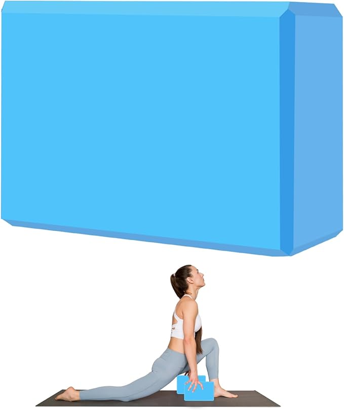 9"x6"x3" Yoga Blocks, Soft Non-Slip Surface Premium Foam Blocks, Supportive, Lightweight, Odor Resistant, Yoga Accessories for Pilates Meditation General Fitness Stretching Toning
