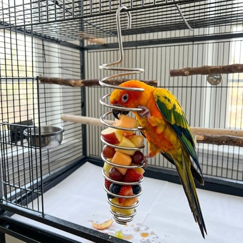 2 Pcs Millet Holder for Bird Cage, Bird Foraging Toy