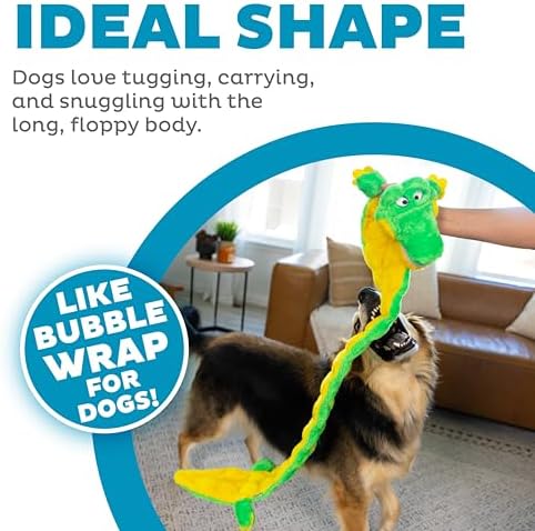 Outward Hound Squeaker Matz Plush Gator Dog Toy, 32 Squeakers, XXL, 52"