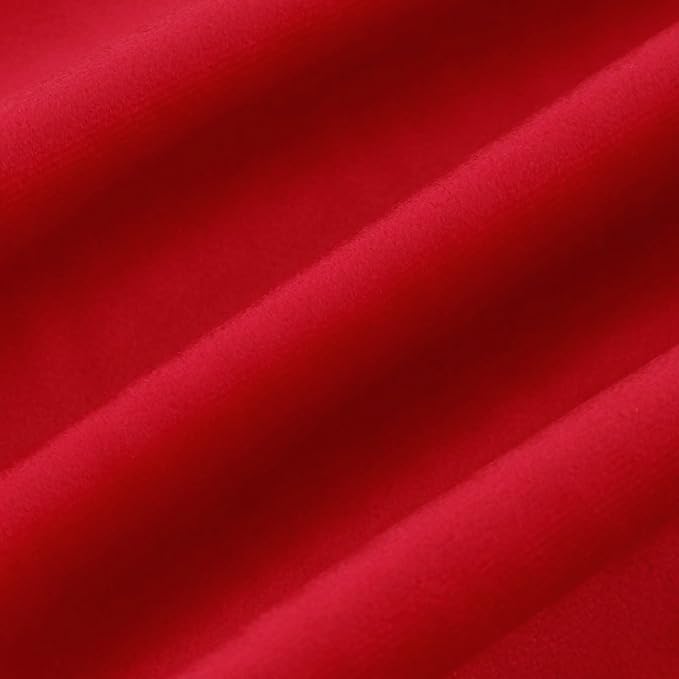 JIAHANNHA Velvet Red Throw Pillow Covers 20”x20”Pack of 2 Soft Decorative | Square Cushion Covers for Couch Sofa Bed Livingroom Car Home Decor,50x50Cm