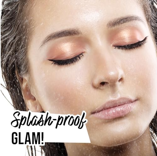 NOON'S UP Flat Eye-Liner - Waterproof Liquid Eyeliner Pen | Ultra-Slim & Bold Black Eyeliner | Quick-Dry & Waterproof Liquid Liner | Long Wear & No Smudge | Look-Defining Black Pen (0.017 Fl. Oz.)