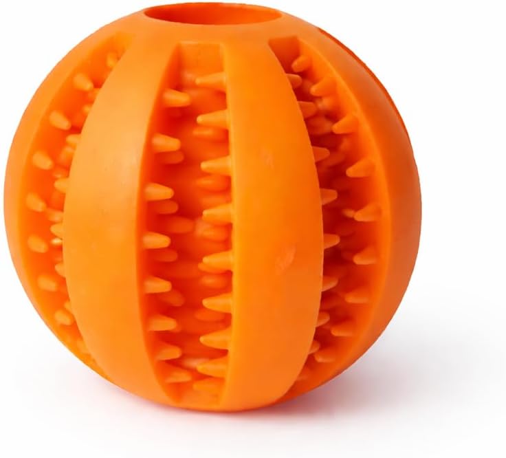 Dog Treat Ball for Small Dogs – Interactive Chew Toy, Teeth Cleaning & Mental Stimulation, Durable Rubber Treat Dispensing Toy